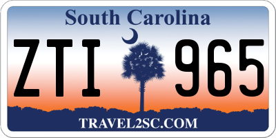 SC license plate ZTI965