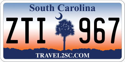 SC license plate ZTI967