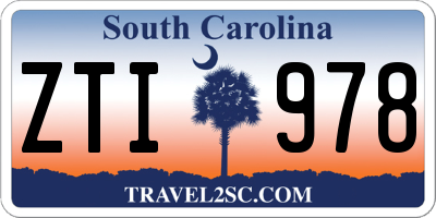 SC license plate ZTI978