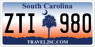 SC license plate ZTI980