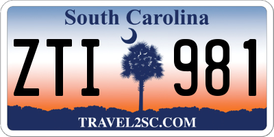 SC license plate ZTI981