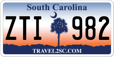 SC license plate ZTI982