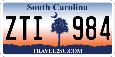 SC license plate ZTI984