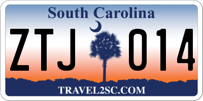 SC license plate ZTJ014