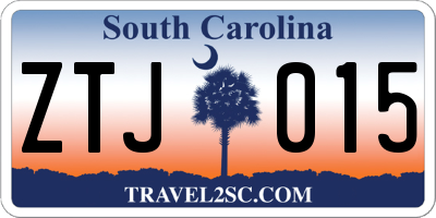 SC license plate ZTJ015
