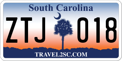 SC license plate ZTJ018