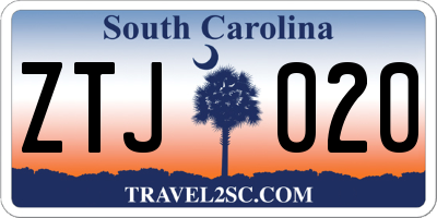 SC license plate ZTJ020