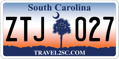 SC license plate ZTJ027