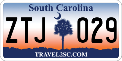 SC license plate ZTJ029