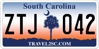 SC license plate ZTJ042