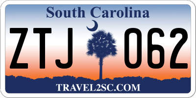 SC license plate ZTJ062