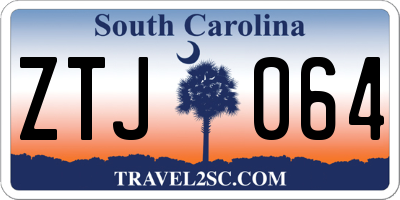 SC license plate ZTJ064