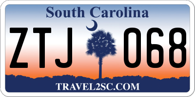 SC license plate ZTJ068