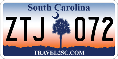 SC license plate ZTJ072