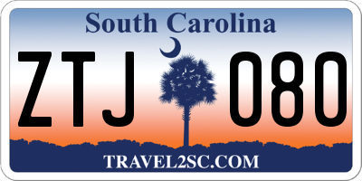 SC license plate ZTJ080