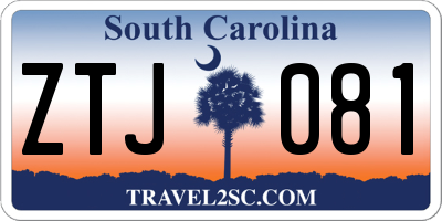 SC license plate ZTJ081