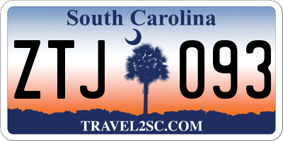 SC license plate ZTJ093