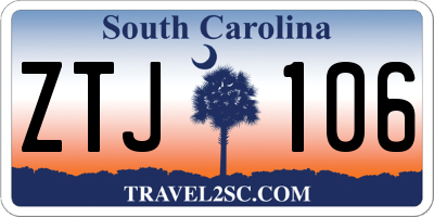 SC license plate ZTJ106