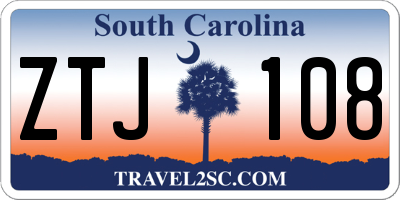 SC license plate ZTJ108