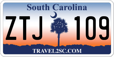 SC license plate ZTJ109