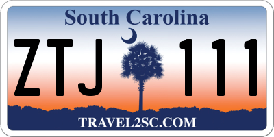SC license plate ZTJ111