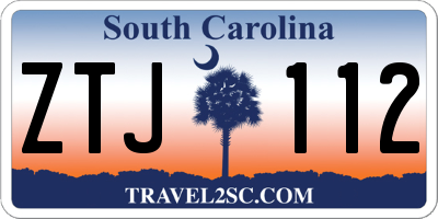 SC license plate ZTJ112