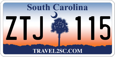 SC license plate ZTJ115