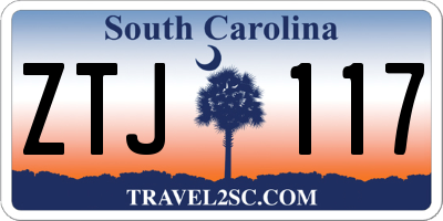 SC license plate ZTJ117