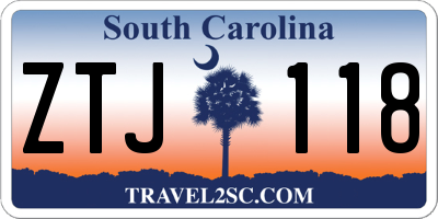 SC license plate ZTJ118