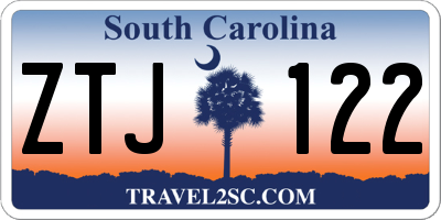 SC license plate ZTJ122