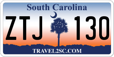 SC license plate ZTJ130