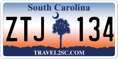 SC license plate ZTJ134