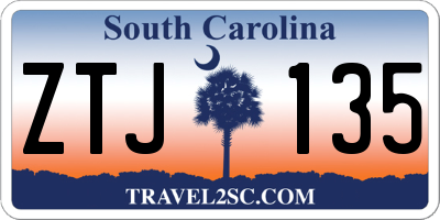 SC license plate ZTJ135