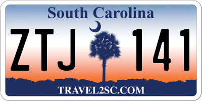 SC license plate ZTJ141