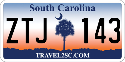 SC license plate ZTJ143