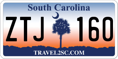 SC license plate ZTJ160