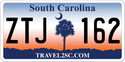 SC license plate ZTJ162