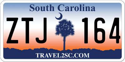 SC license plate ZTJ164