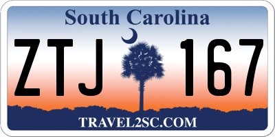 SC license plate ZTJ167