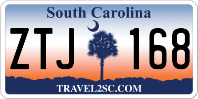 SC license plate ZTJ168
