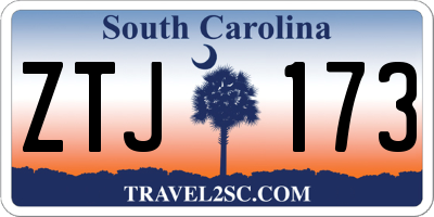 SC license plate ZTJ173