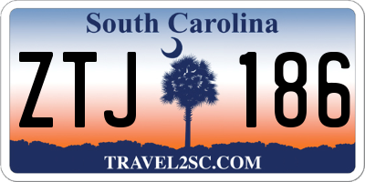 SC license plate ZTJ186