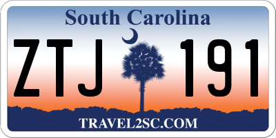 SC license plate ZTJ191