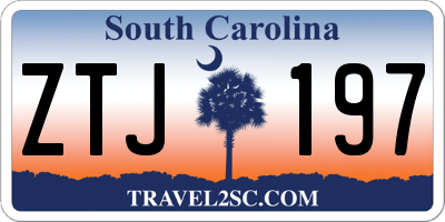 SC license plate ZTJ197