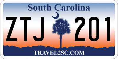 SC license plate ZTJ201