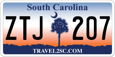 SC license plate ZTJ207