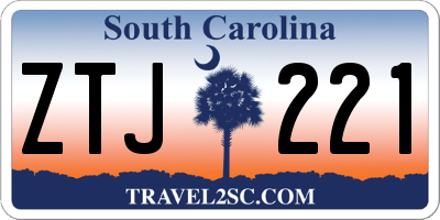 SC license plate ZTJ221
