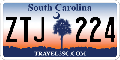 SC license plate ZTJ224