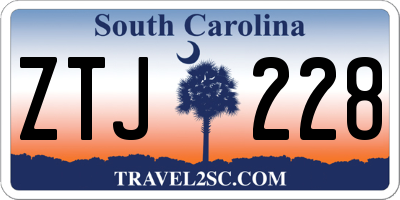 SC license plate ZTJ228