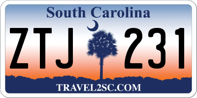 SC license plate ZTJ231